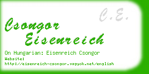 csongor eisenreich business card